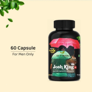 Sai Ayurvedic Herbal Josh King M – Power of 15 Ayurvedic Herbs for Strength, Stamina & Vitality | 60 Capsules