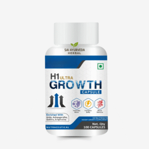 Sai Ayurvedic Herbal Ultra Growth Capsules – Advanced Height & Body Development Formula | Extra Strength | 100% Herbal | 100 Capsules