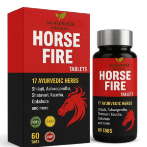 Sai Ayurveda Horse Fire Tablets | 17 Powerful Ayurvedic Herbs | 60 Tablets for Strength, Stamina & Vitality